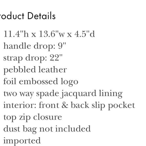 Kate Spade two-way - Picture 7 of 7